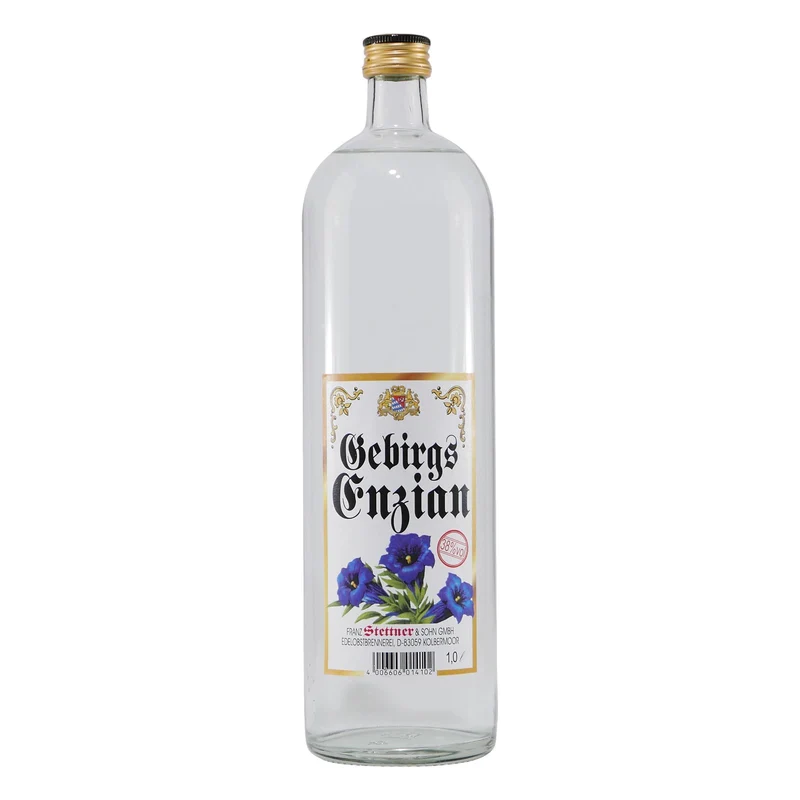 Stettner Gebirgs-Enzian mit Geschenk-Holzkiste