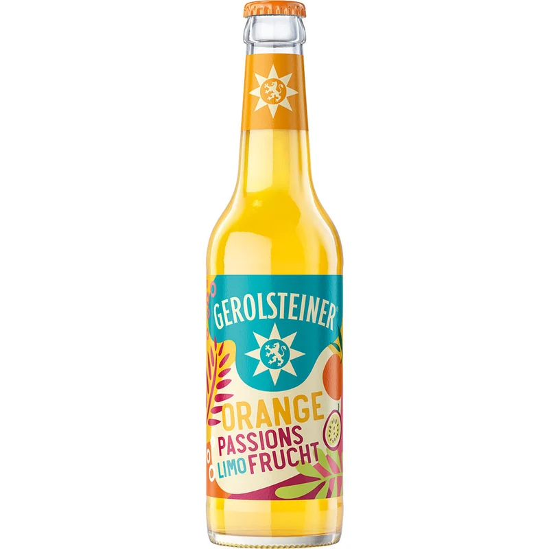 Gerolsteiner Orange-Passionsfrucht Limonade 24x 0,33 Liter (MEHRWEG)