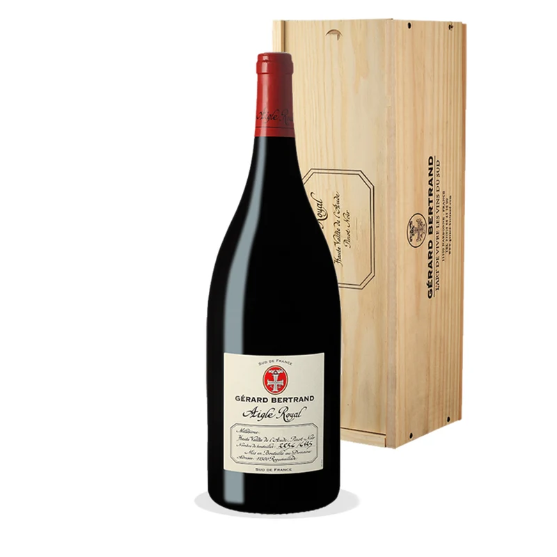 Aigle Royal Pinot Noir IGP Haute Vallée de l'Aude 2020 – Magnum 150cl avec caisse bois vin rouge