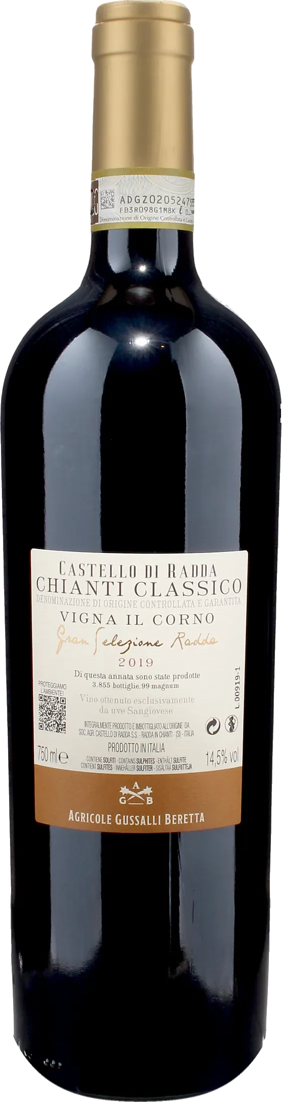 Castello di Radda Chianti Gran Selezione Vigna il Corno 2019