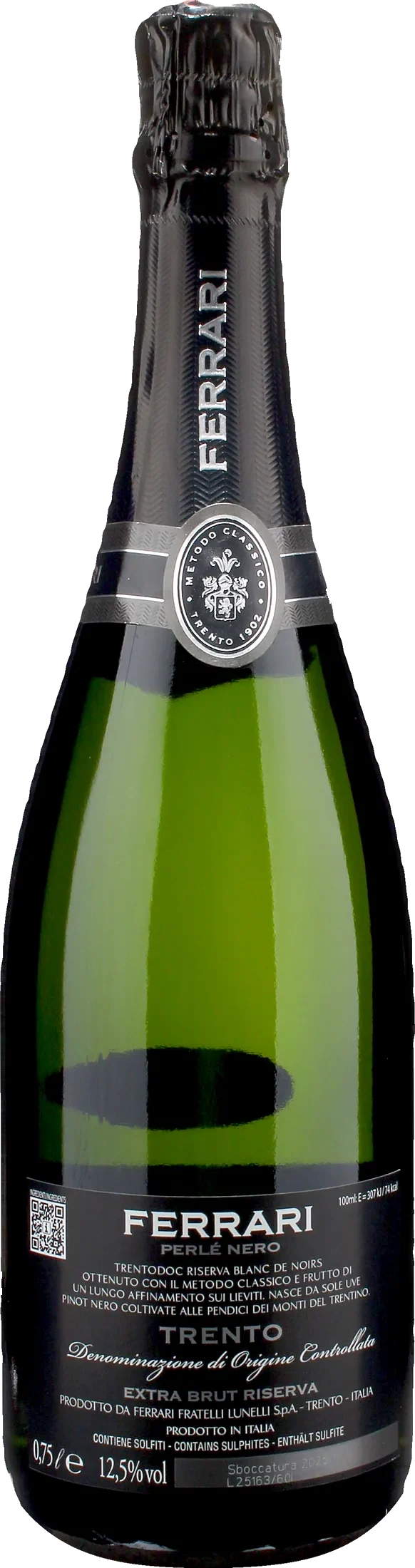Ferrari Trento Perle Nero Extra Brut Riserva 2018