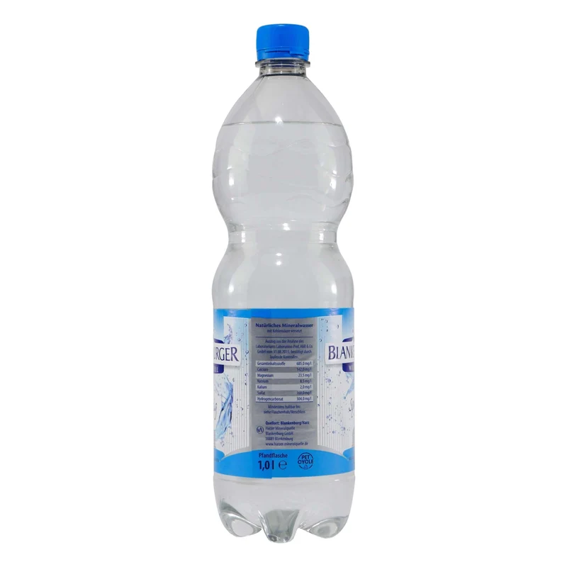 Blankenburger Mineralwasser -Spritzig- (12 x 1,0L) EINWEG