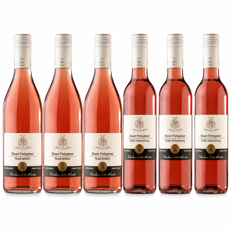 Rosewein Probierpaket lieblich & süß – 6 Flaschen (2×3)