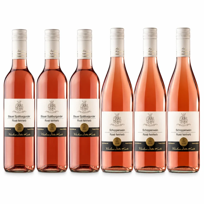 Roséwein Probierpaket feinherb – 6 Flaschen (2×3)