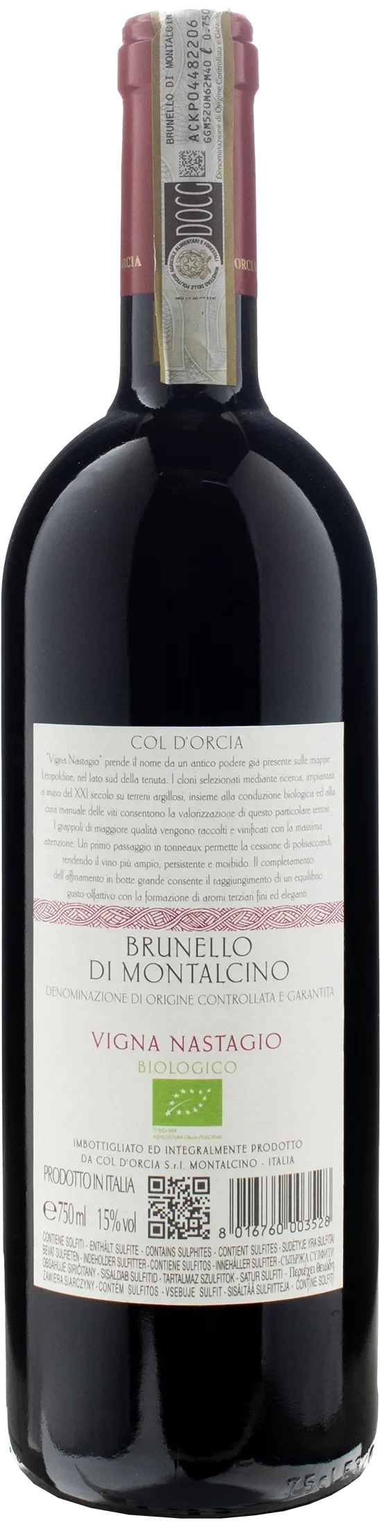 Col d'Orcia Brunello di Montalcino Vigna Nastagio 2018