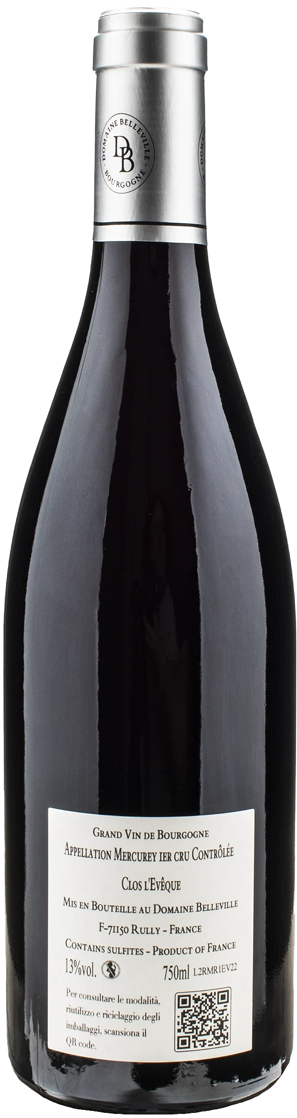 Domaine Belleville Mercurey Rouge 1er Cru Clos L'eveque 2022