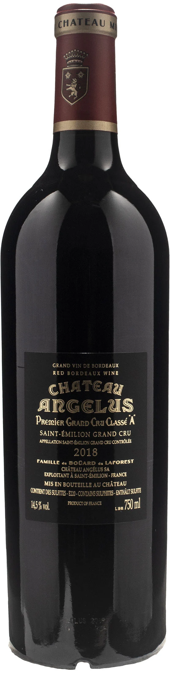 Chateau Angelus Saint Emilion Grand Cru 2018