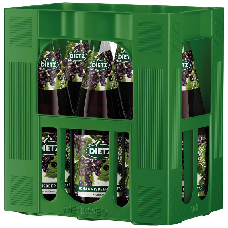 Dietz Johannisbeer-Nektar schwarz 6x 1 Liter (MEHRWEG)