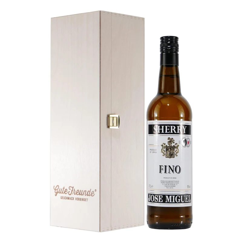 Jose Miguel Sherry -Fino- mit Geschenk-Holzkiste