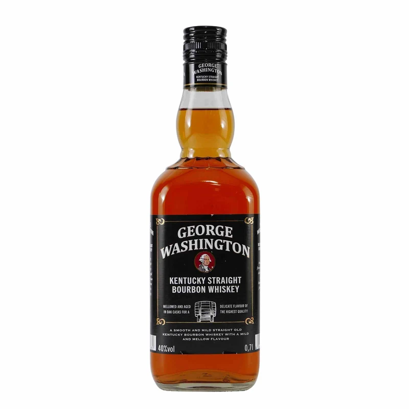 George Washington Bourbon Whiskey mit Geschenk-Holzkiste