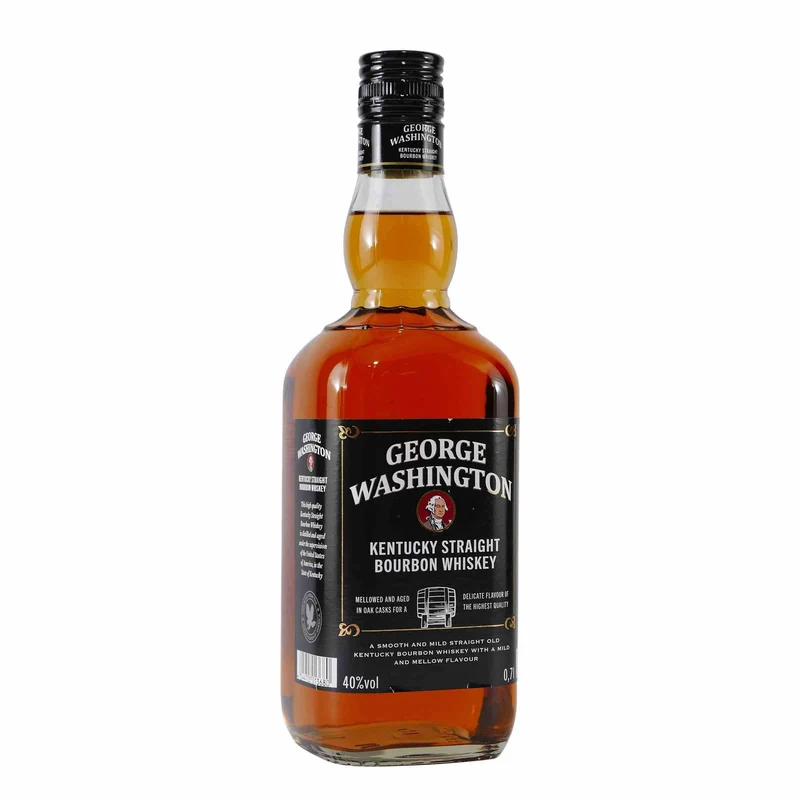 George Washington Bourbon Whiskey mit Geschenk-Holzkiste