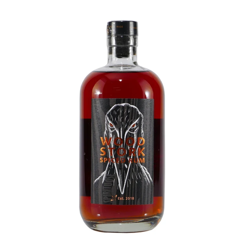 Wood Stork Spiced Rum mit Geschenk-Holzkiste