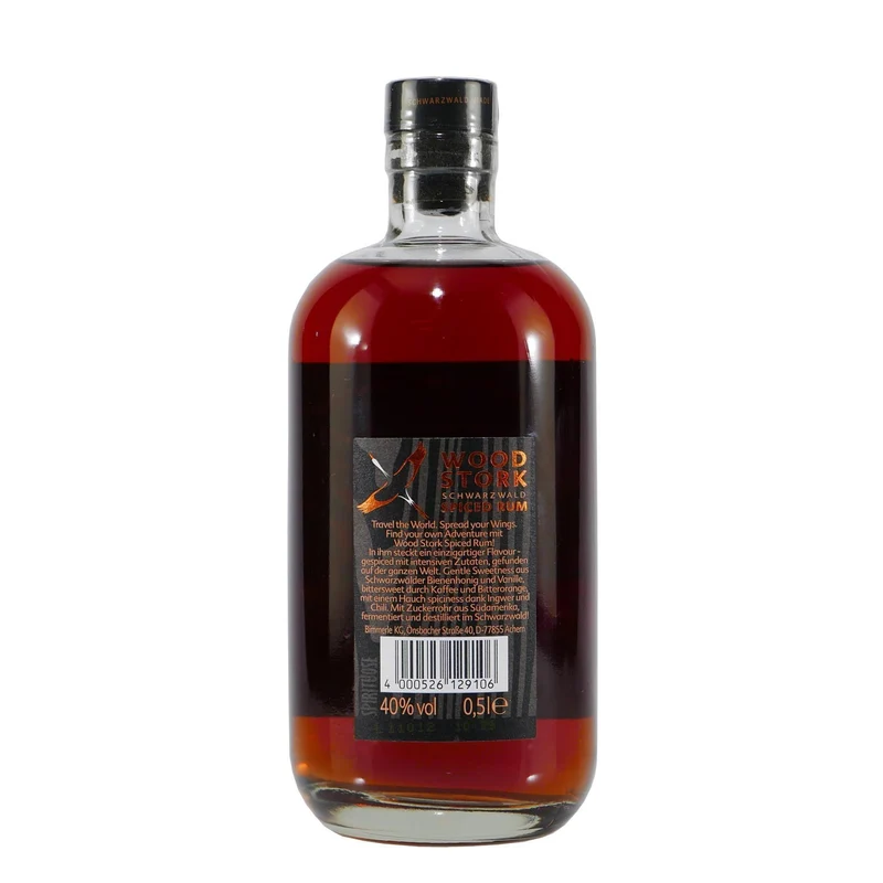 Wood Stork Spiced Rum mit Geschenk-Holzkiste