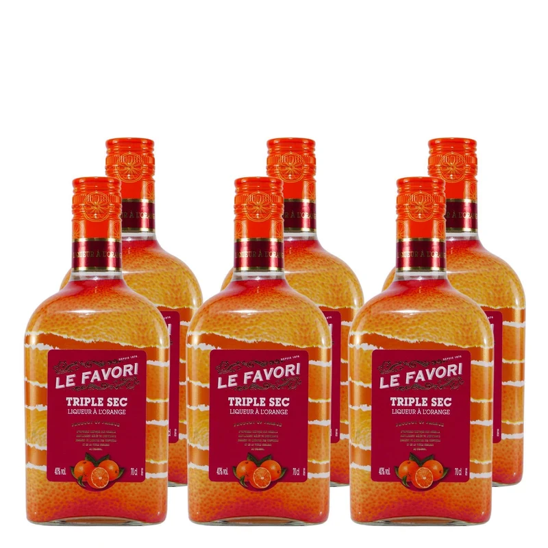 Le Favori Triple Sec Orangenlikör (6 x 0,7L)