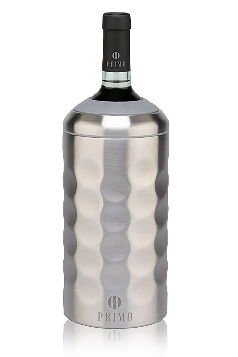 Premium Weinkühler Edelstahl - silber
