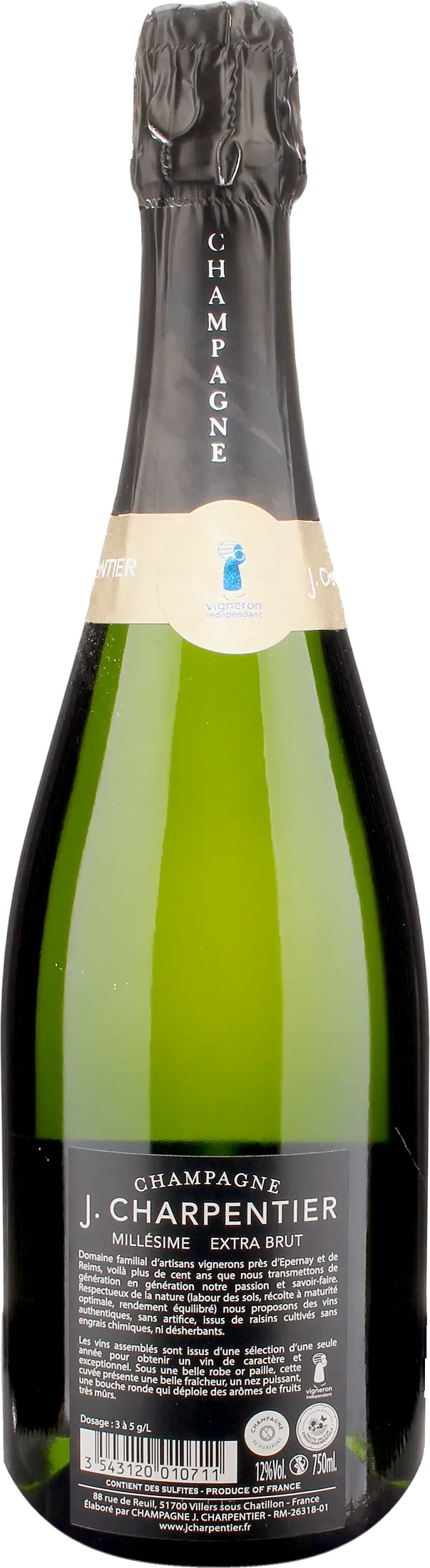 J. Charpentier Champagne Extra Brut 2019