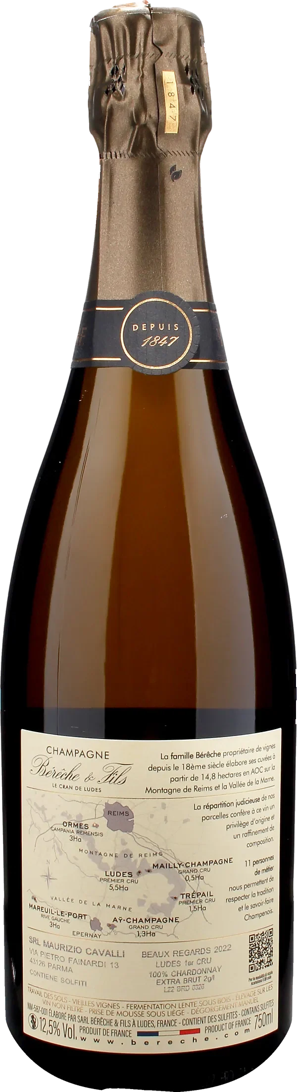 Bereche Champagne 1er Cru Les Beaux Regards Extra Brut 2022