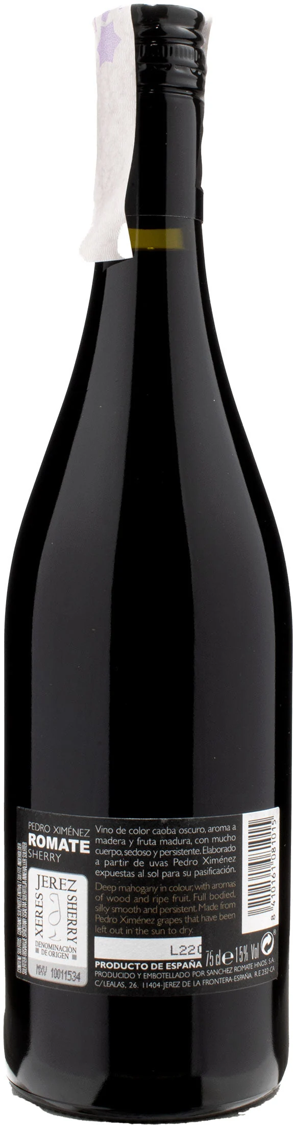 Romate Sherry Pedro Ximenez