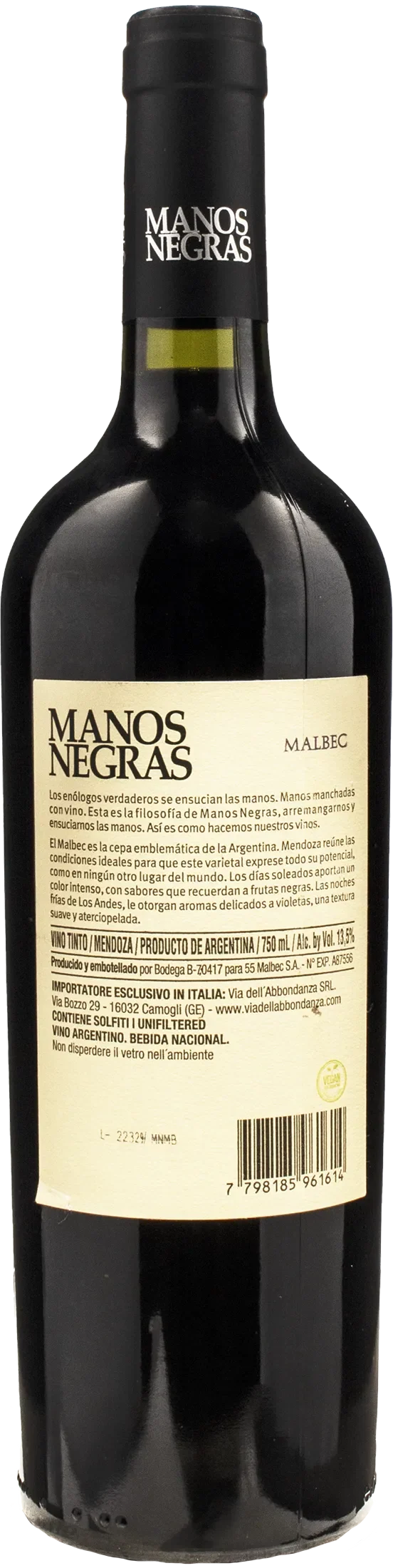 Bodega Manos Negras Malbec 2022