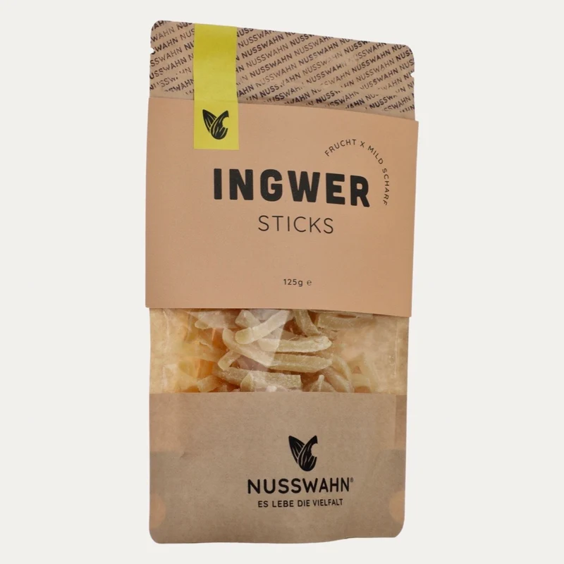 Ingwer Sticks – Nusswahn – 125 g