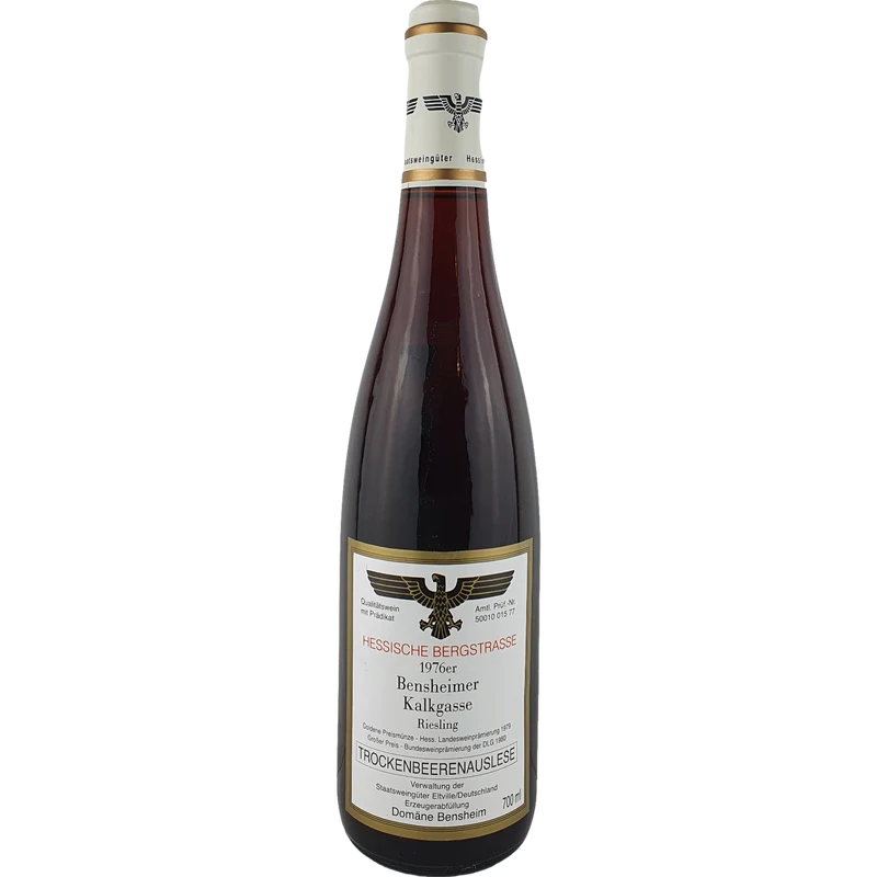 Staatsweingüter Eltville (Kloster Eberbach) - Bensheimer Kalkgasse Riesling Trockenbeerenauslese 1976 - 0,7 l