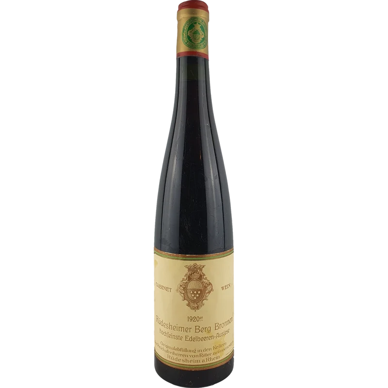 Reichsfreiherr von Ritter zu Groenesteyn - Rüdesheimer Berg Bronnen Riesling hochfeinste Edelbeerenauslese Cabinet 1920 - 0,7 l