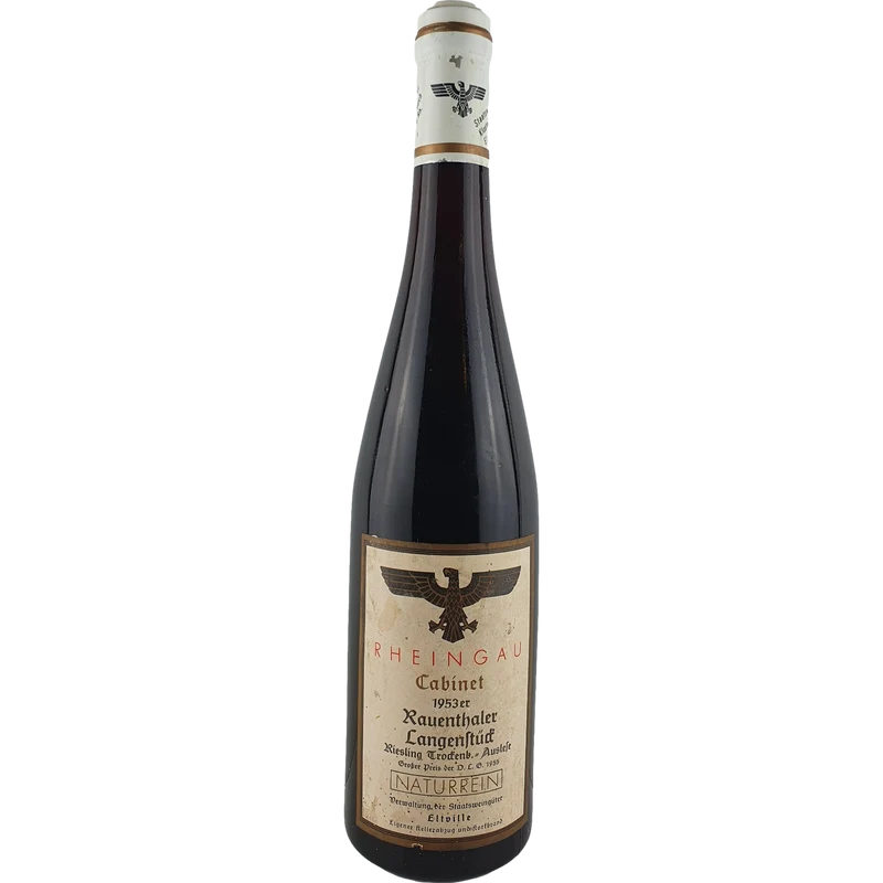Staatsweingüter Eltville (Kloster Eberbach) - Rauenthaler Langenstück Riesling Trockenbeerenauslese Cabinet 1953 - 0,7 l