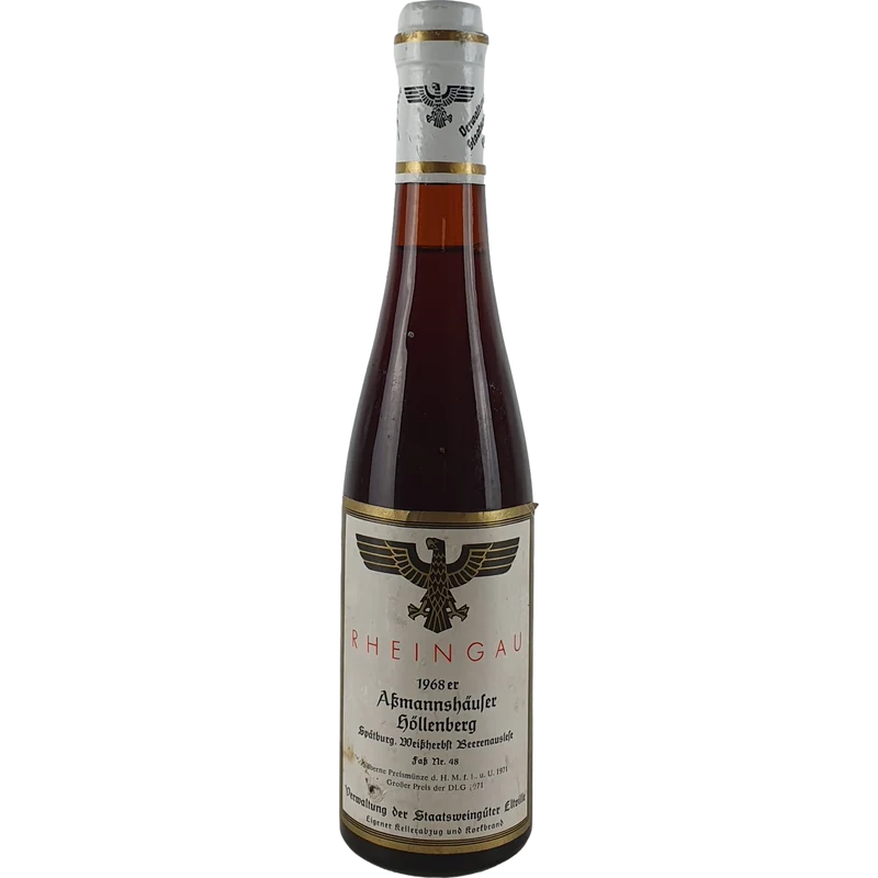 Staatsweingüter Eltville (Kloster Eberbach) - Assmannshäuser Höllenberg Spätburgunder Weißherbst Beerenauslese Faß Nr. 48 1968 - 0,35 l