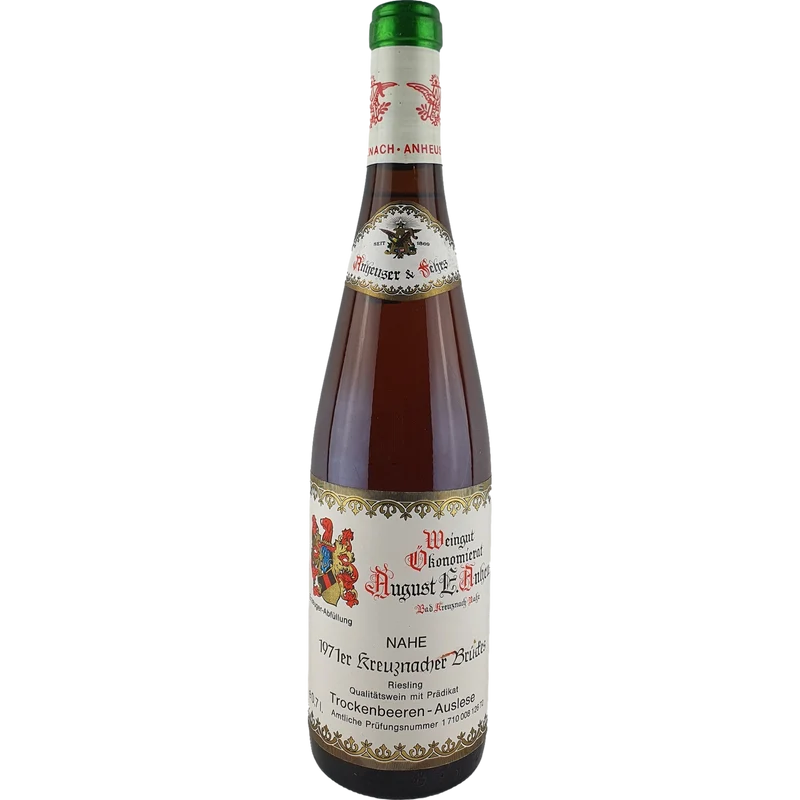 August Anheuser - Kreuznacher Brückes Riesling Trockenbeerenauslese 1971 - 0,7 l