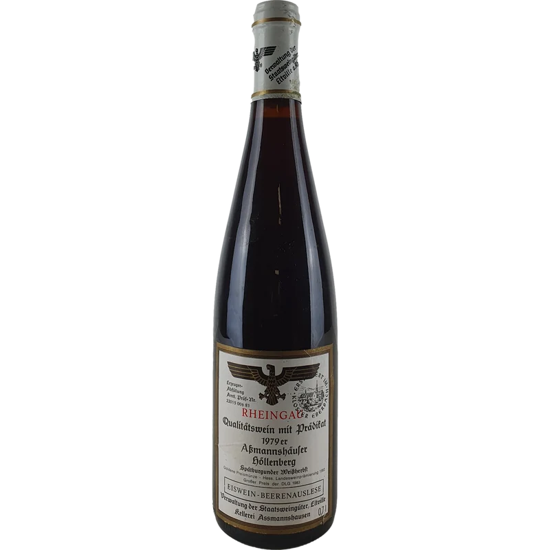 Staatsweingüter Eltville (Kloster Eberbach) - Assmannshäuser Höllenberg Spätburgunder Weißherbst Eiswein-Beerenauslese Versteigerung 1979 - 0,7 l