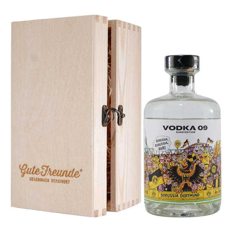 BVB Vodka 09 -Kunstedition- mit Geschenk-Holzkiste