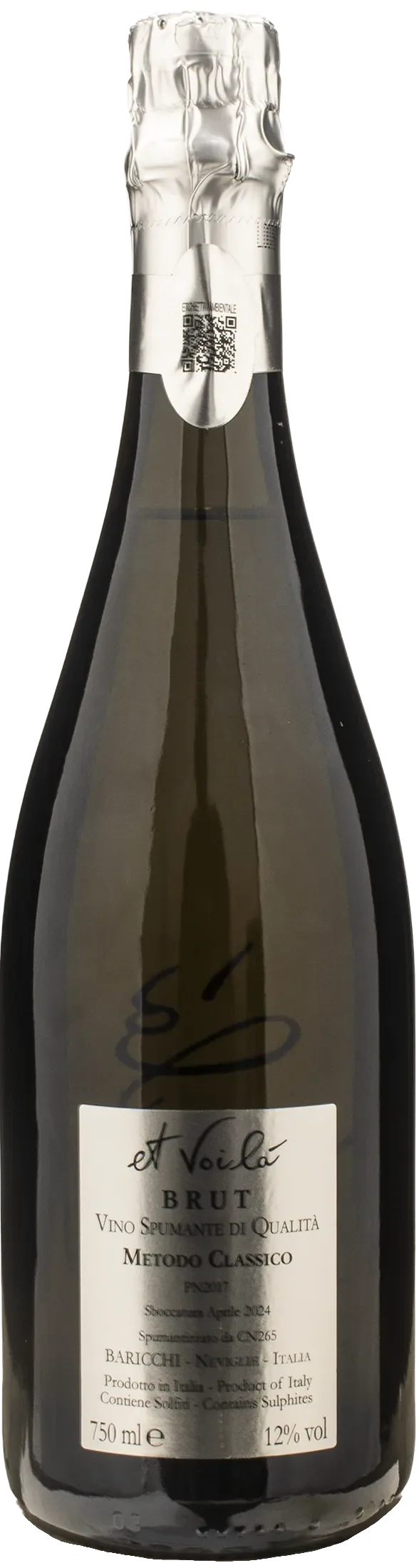 Baricchi Et Voila Metodo Classico Brut 2017