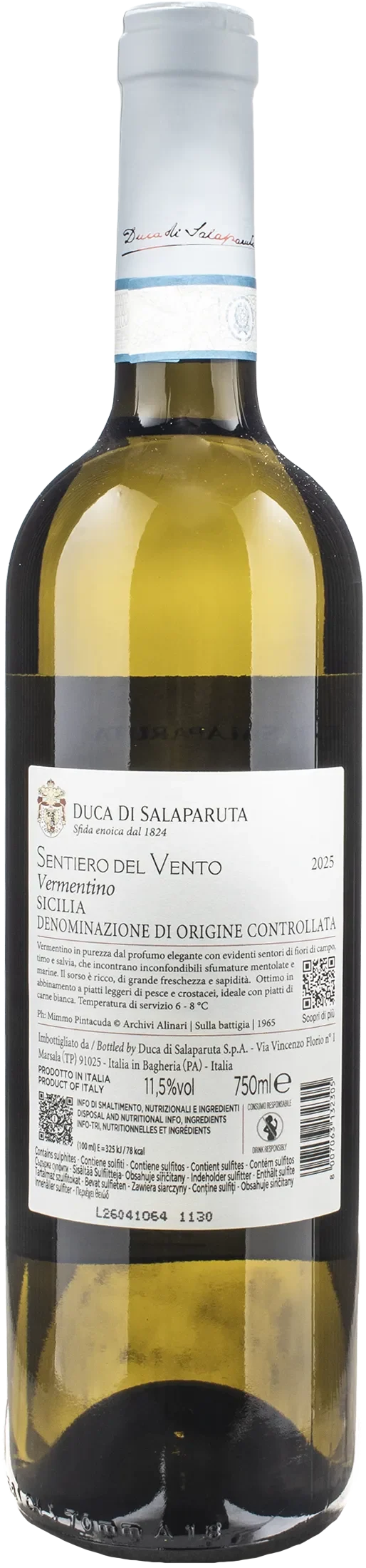 Duca di Salaparuta Vermentino Sentiero del Vento 2025