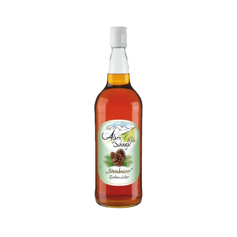 Alpen Schnaps Steinbeisser Zirben Likör 30% Vol. 1l