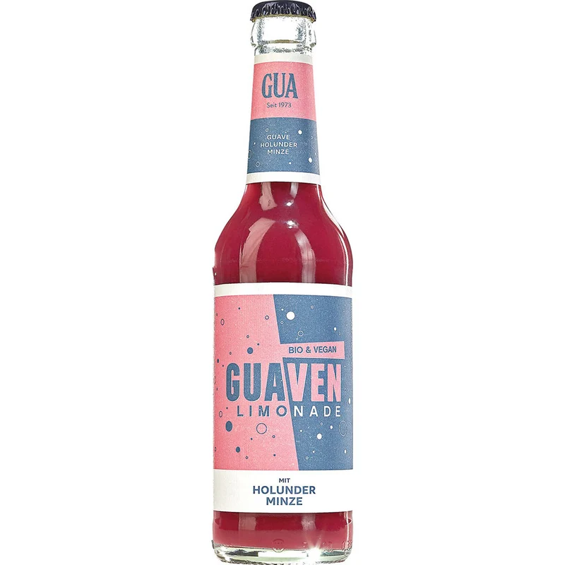 GUA Guave-Holunder-Minze Limo BIO & VEGAN 24x 0,33 Liter (MEHRWEG)
