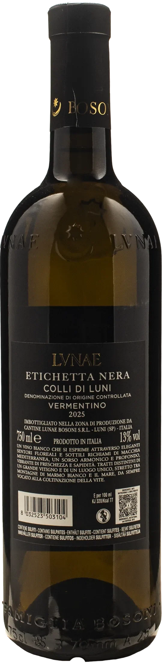 Lunae Bosoni Colli di Luni Vermentino Etichetta Nera Lvnae 2025