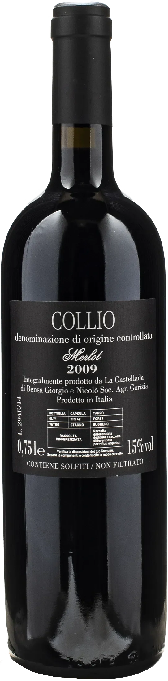 La Castellada Collio Merlot 2009