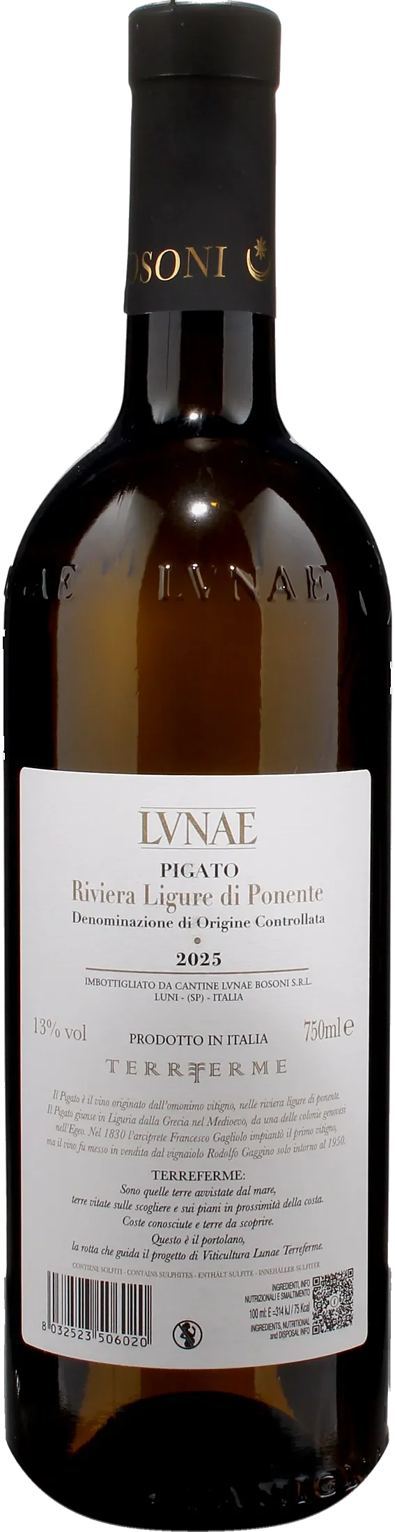 Lunae Bosoni Riviera Ligure di Ponente Pigato Terreferme 2025
