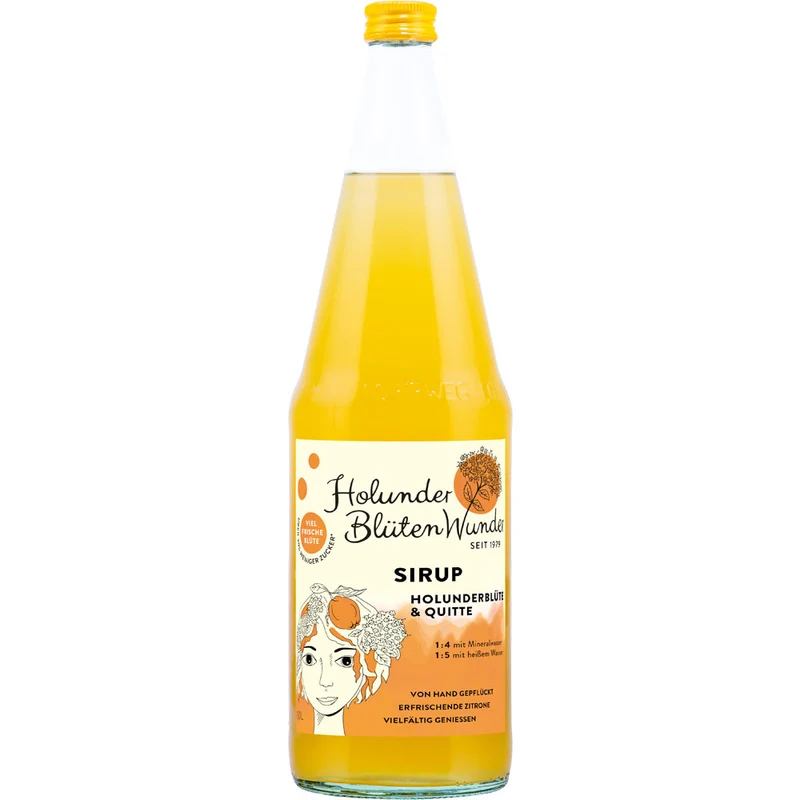 HolunderBlütenWunder Sirup Holunderblüte & Quitte 6x 1 Liter (MEHRWEG)