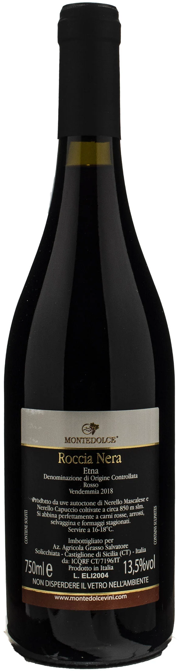 Montedolce Etna Rosso Roccia Nera 2018