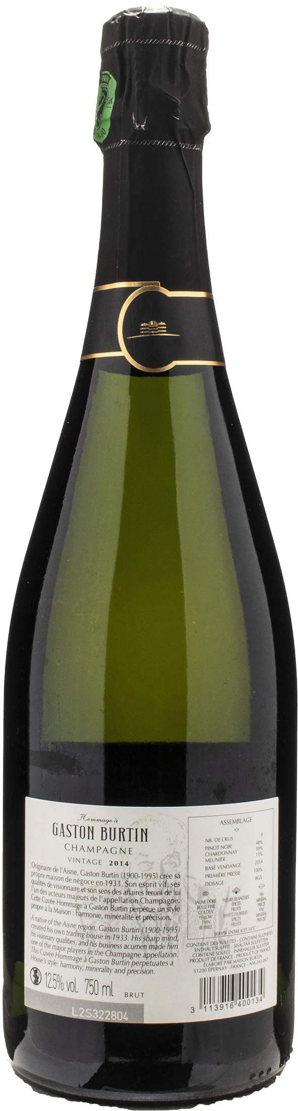 Maison Burtin Champagne Vintage Brut 2014