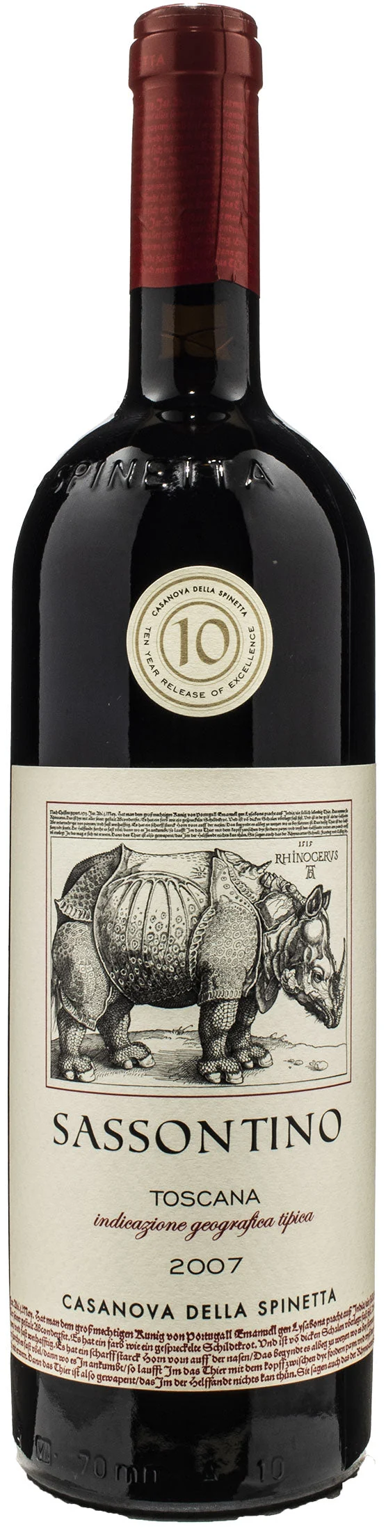 Casanova della Spinetta Toscana Sangiovese Rosso Sassontino 2007
