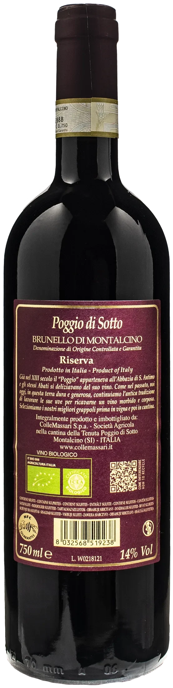Poggio di Sotto Brunello di Montalcino Riserva 2018