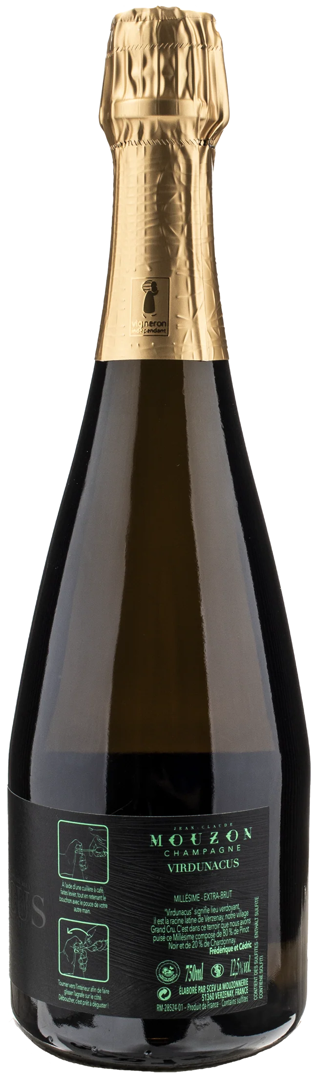 Jean Claude Mouzon Champagne Grand Cru Virdunacus Millesime Extra Brut 2015