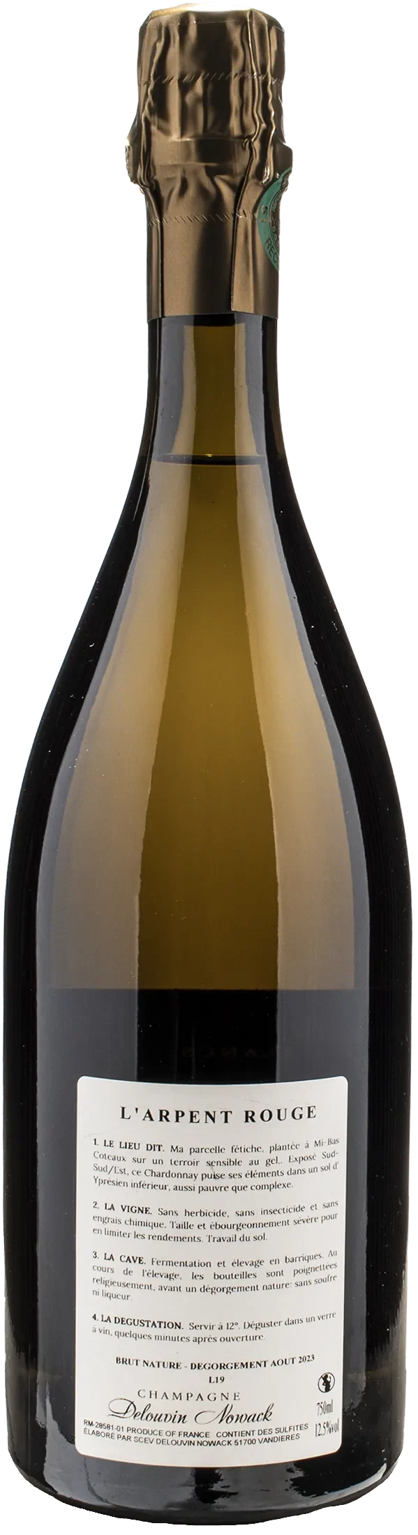 Delouvin Nowack L'Arpent Rouge Brut Nature