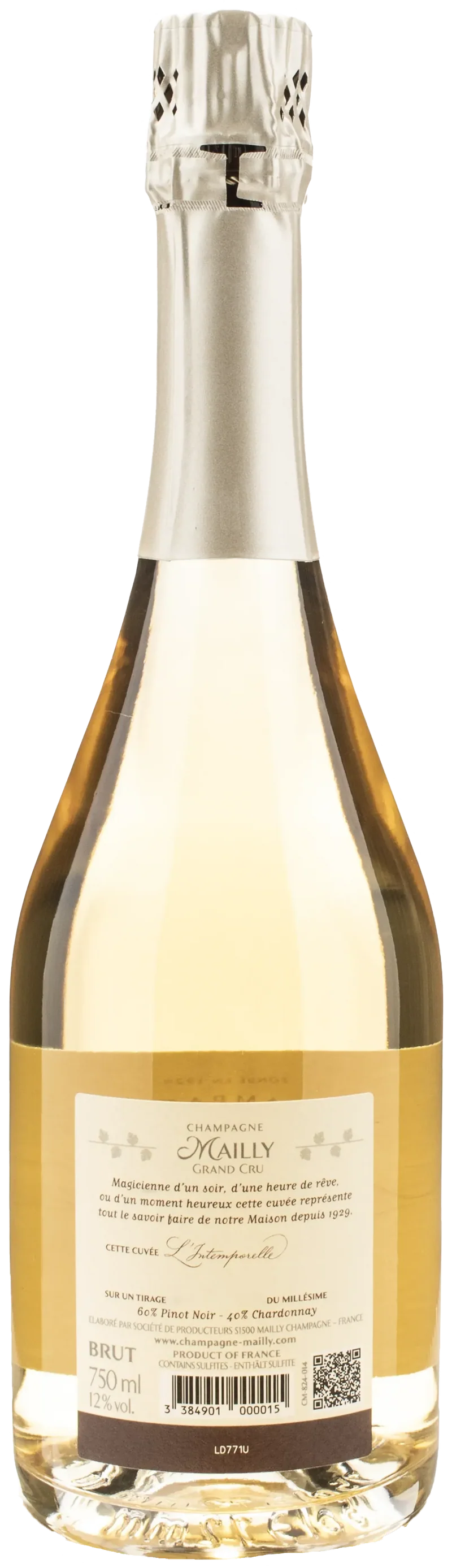 Mailly Champagne Grand Cru L'Intemporelle Brut Millesime 2017
