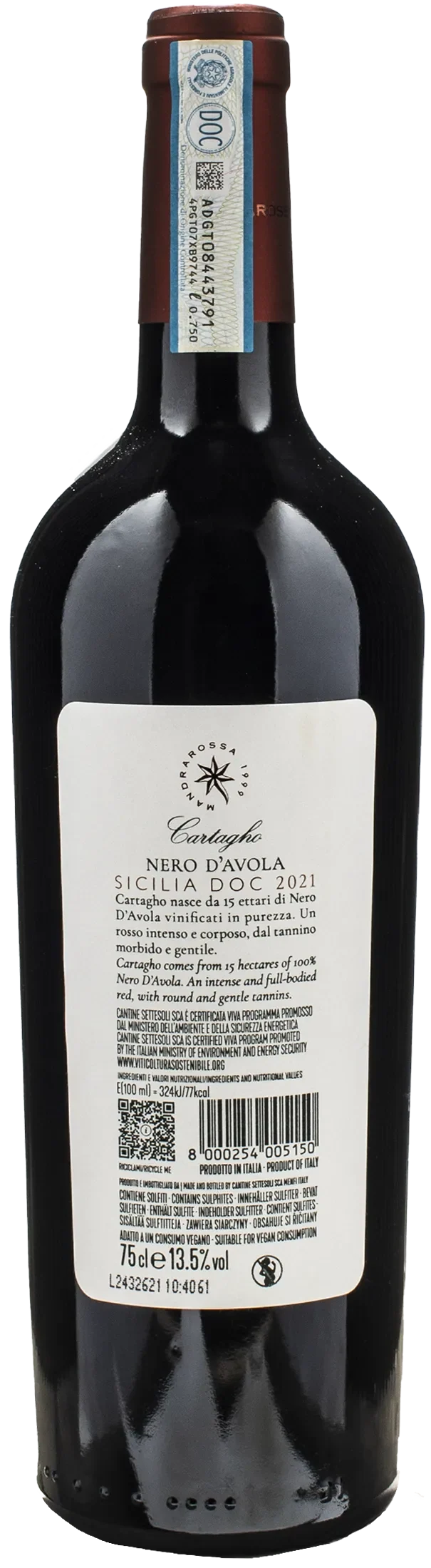 Mandrarossa Nero d'Avola Cartagho 2021