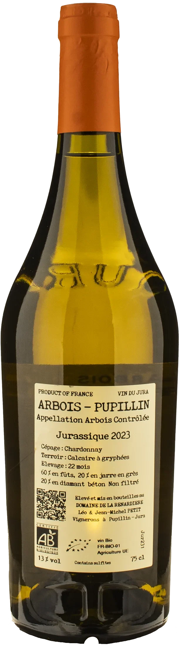 Domaine de la Renardiere Arbois Pupillin Jurassique 2023