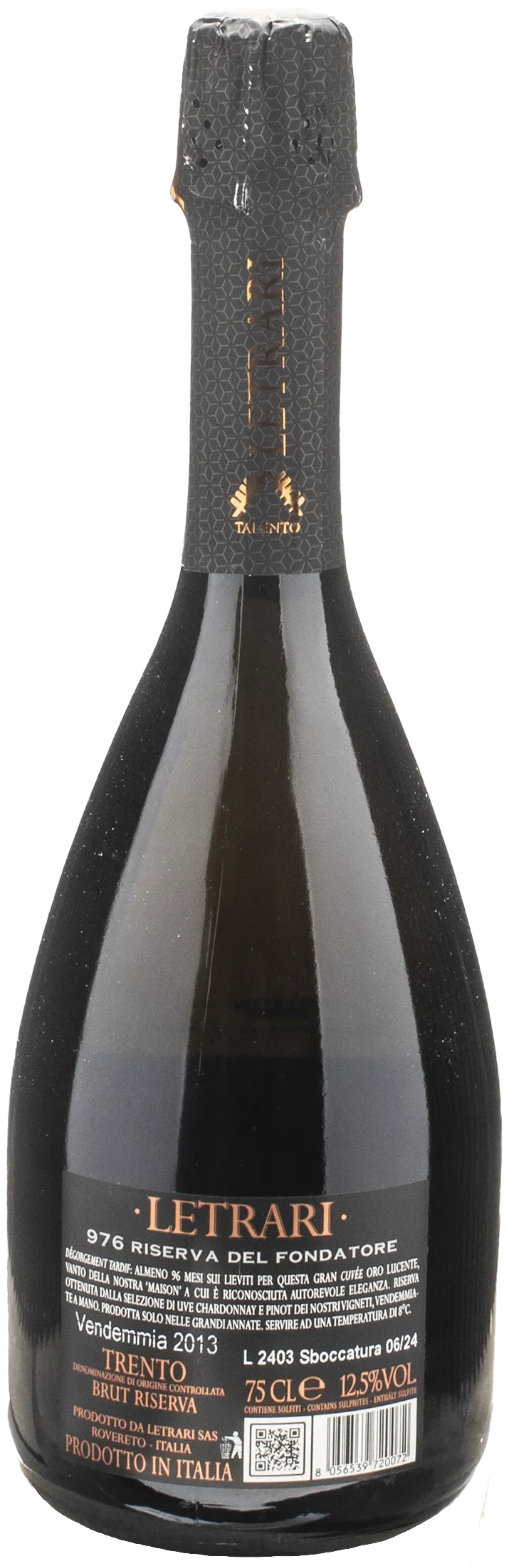 Letrari Trento Riserva del Fondatore 976 Brut 2013