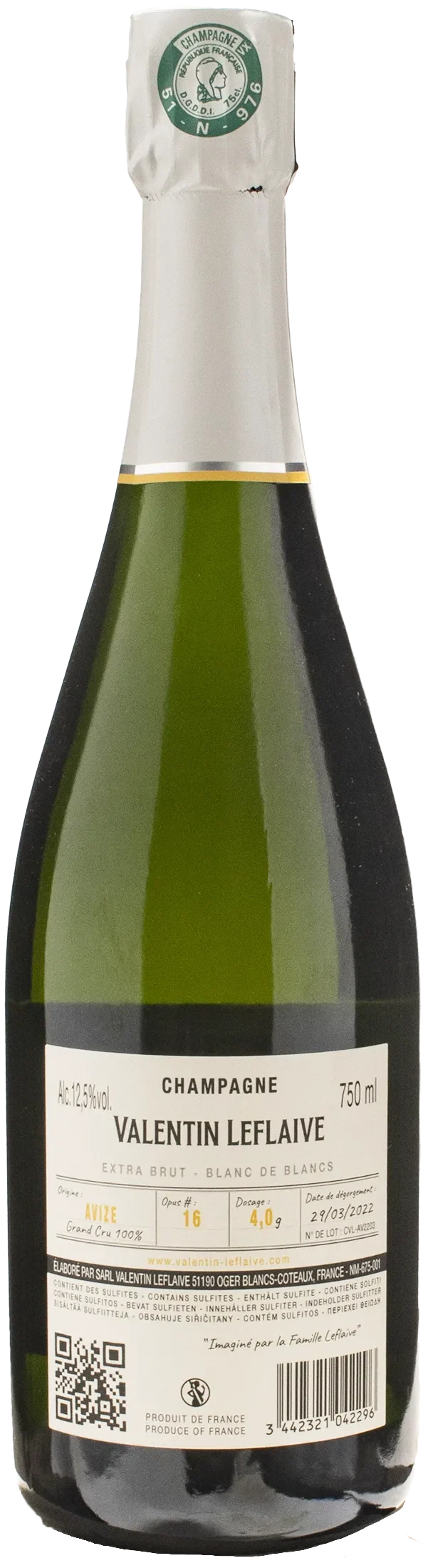 Valentin Leflaive Champagne Grand Cru Avize Extra Brut